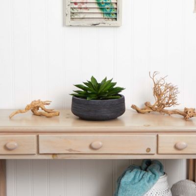 Large Succulent Artificial Plant in Decorative Bowl