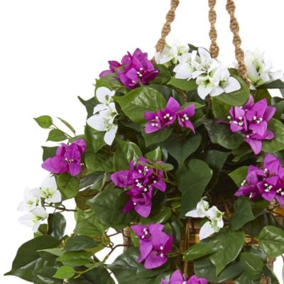 30-Inch Mixed Bougainvillea Artificial Plant Hanging Basket