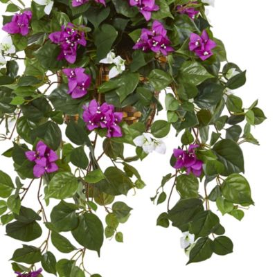 30-Inch Mixed Bougainvillea Artificial Plant Hanging Basket