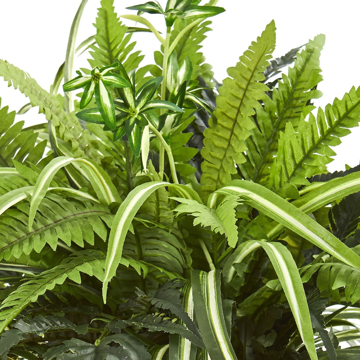 23-Inch Mixed Greens and Fern Artificial Plant in Terra Cotta Planter