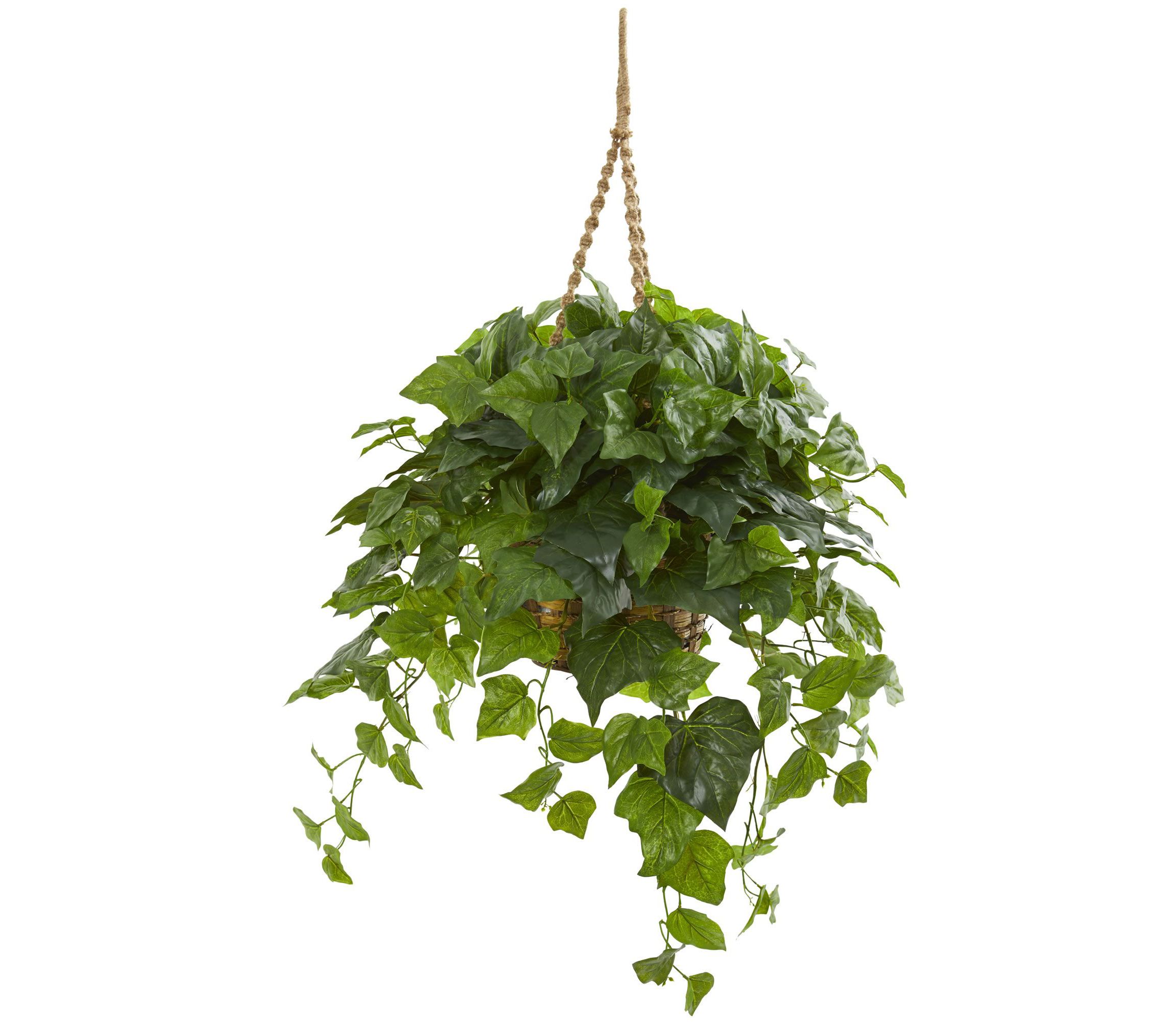 38-Inch London Ivy Artificial Plant in Hanging Basket (Real Touch)