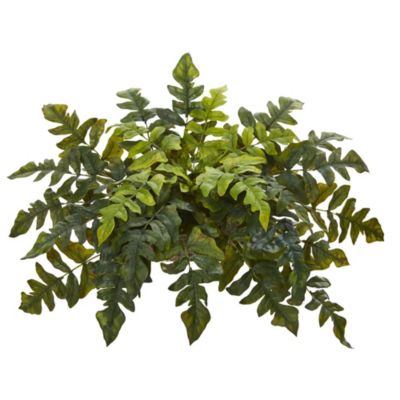 Nearly Natural 32-Inch Holly Fern Artificial Ledge Plant, Green