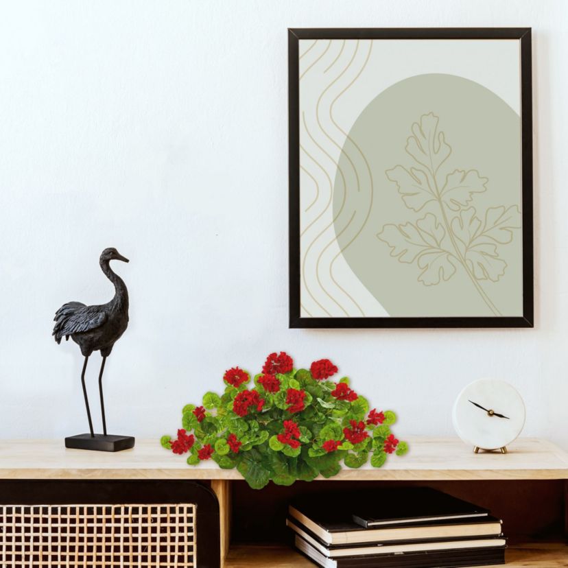 24-Inch Geranium Artificial Ledge Plant