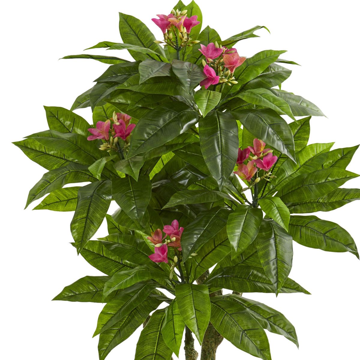 5.5-Foot Plumeria Artificial Tree in Gray Planter UV Resistant (Indoor/Outdoor)