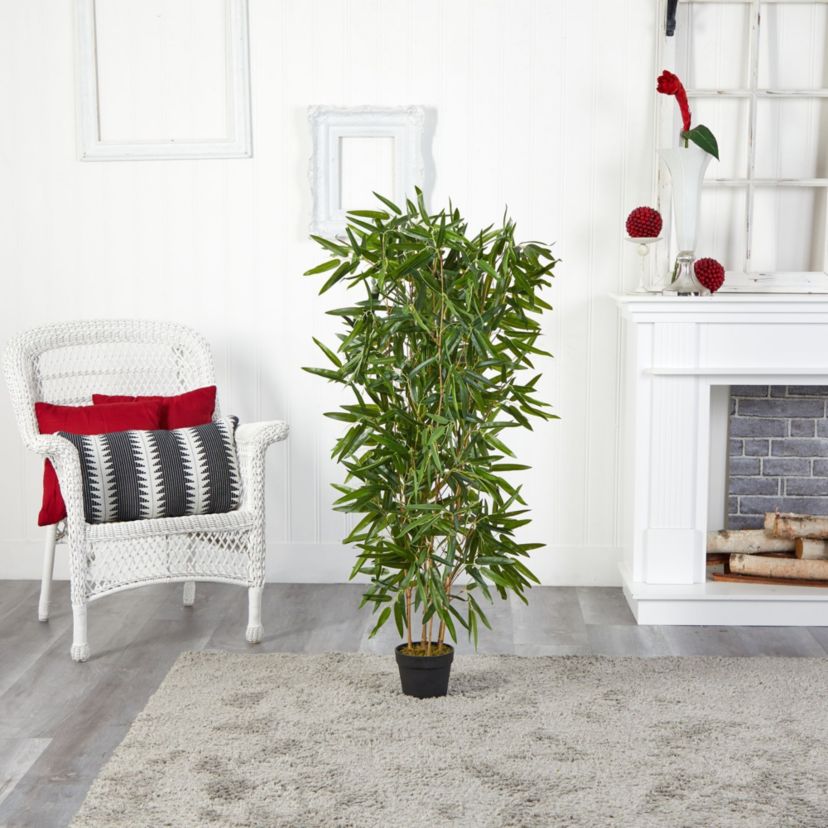 4-Foot Bamboo Artificial Tree (Real Touch) UV Resistant (Indoor/Outdoor)