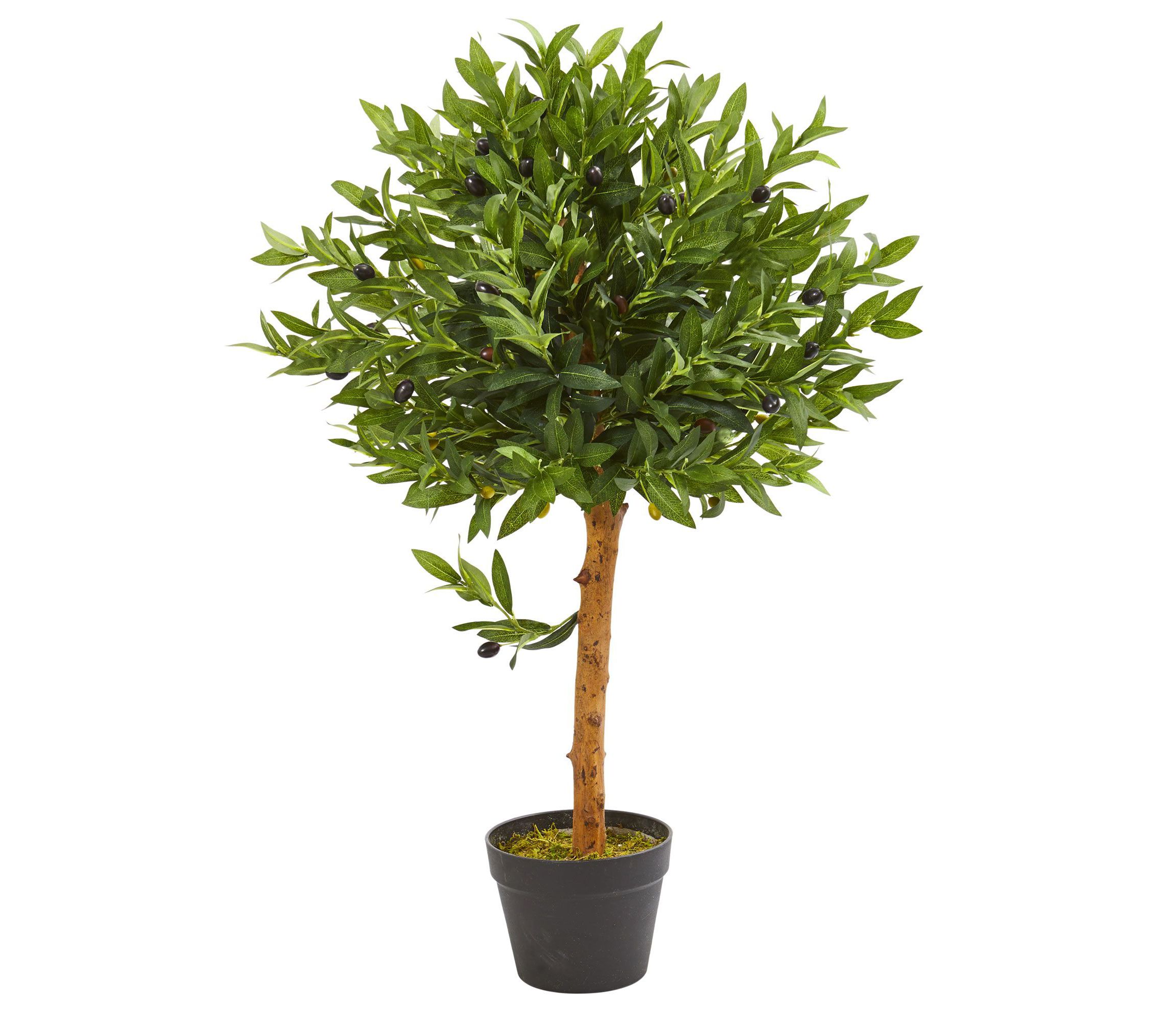 34-Inch Olive Topiary Artificial Tree UV Resistant (Indoor/Outdoor)