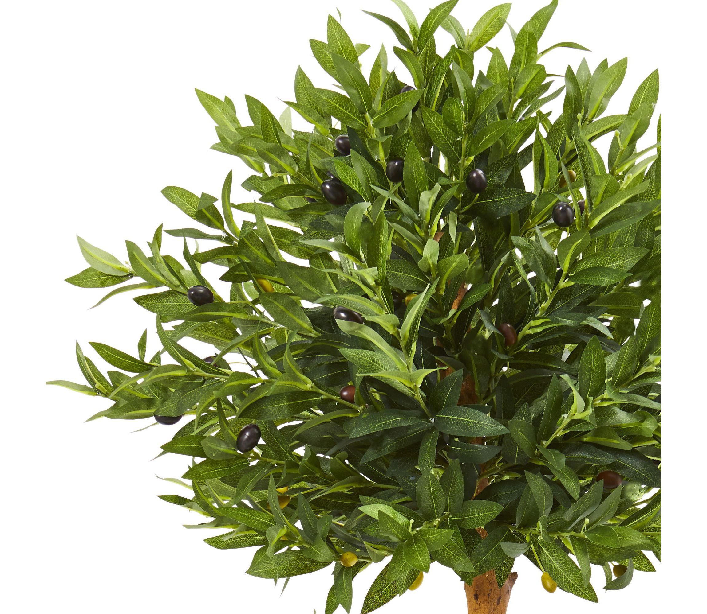 34-Inch Olive Topiary Artificial Tree UV Resistant (Indoor/Outdoor)