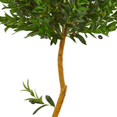 58-Inch Olive Topiary Artificial Tree UV Resistant (Indoor/Outdoor)