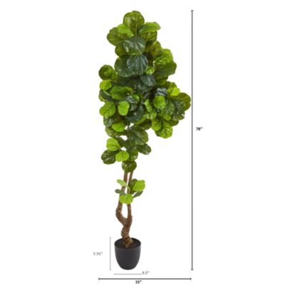 78-Inch Fiddle Leaf Artificial Tree (Real Touch)