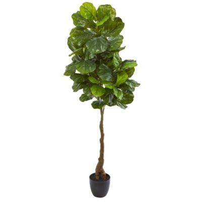 Nearly Natural 64-Inch Fiddle Leaf Artificial Tree (Real Touch), Green
