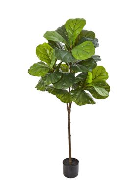 Nearly Natural 54-Inch Fiddle Leaf Artificial Tree (Real Touch), Green