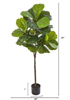 54-Inch Fiddle Leaf Artificial Tree (Real Touch)