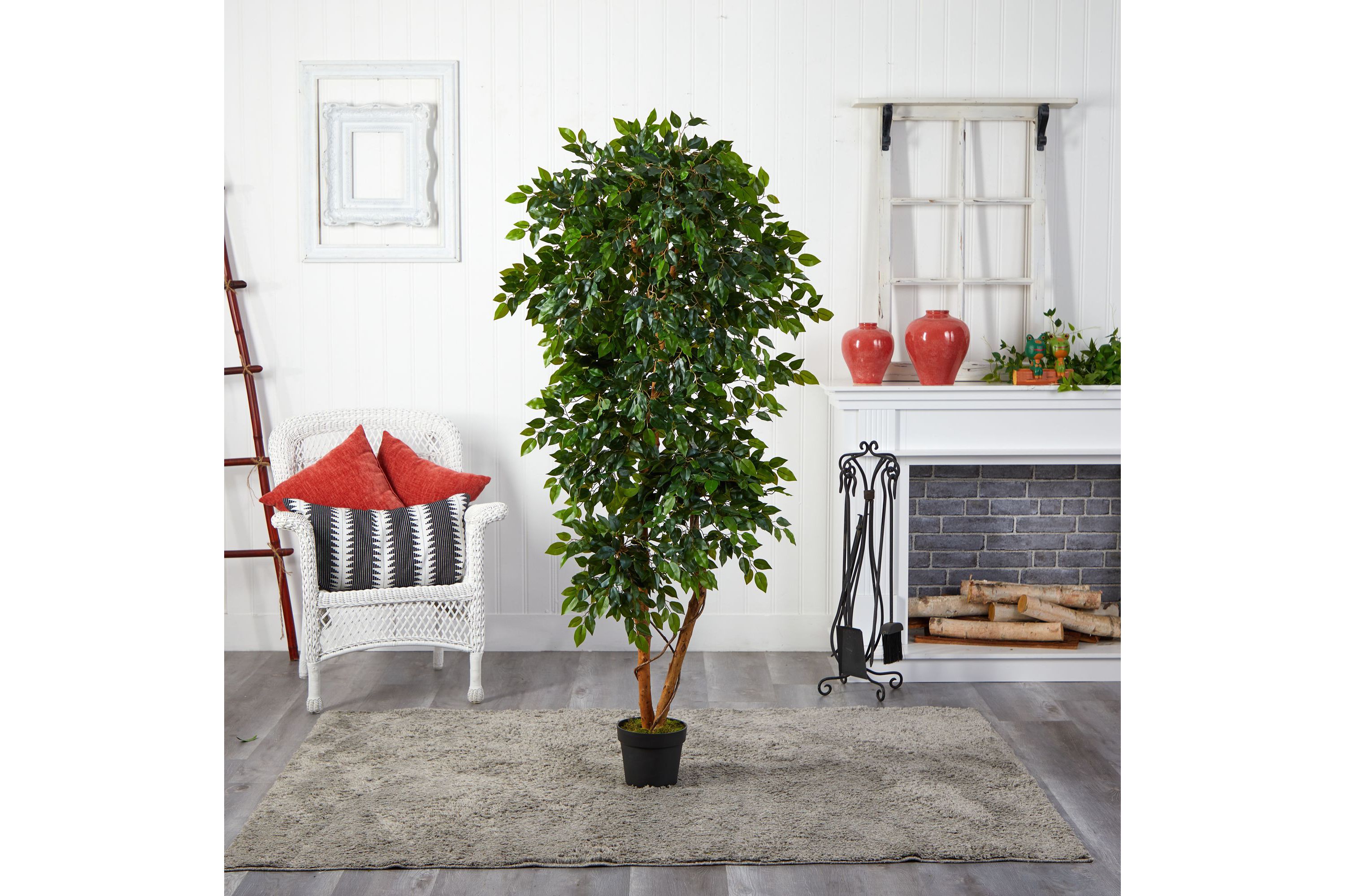 6-Foot Elegant Ficus Artificial Tree