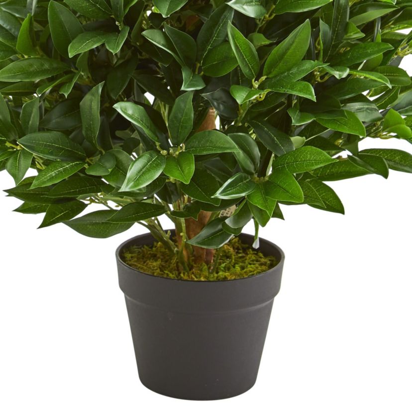 3-Foot Bay Leaf Artificial Topiary Tree UV Resistant (Indoor/Outdoor)