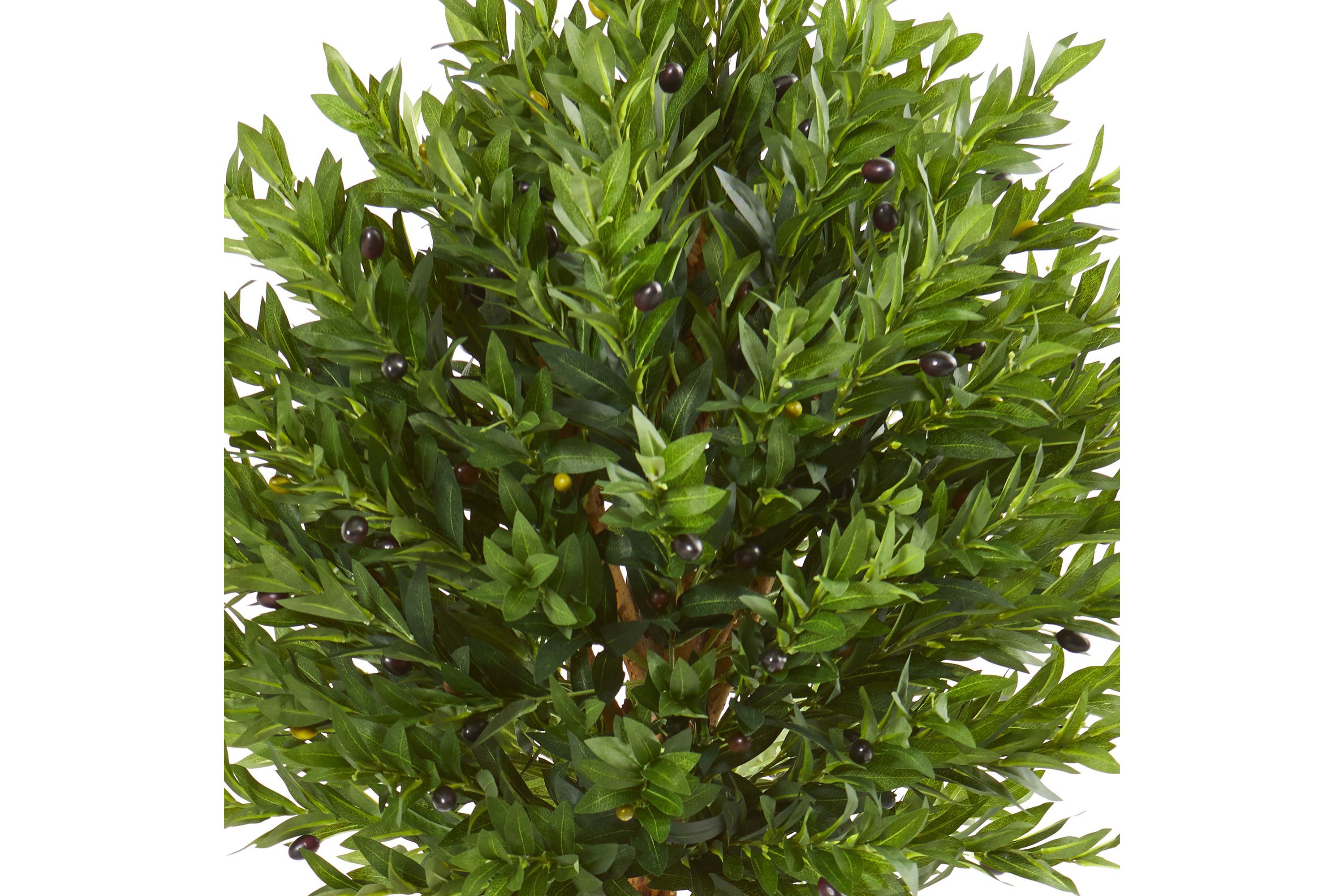 5.5-Foot Olive Topiary Artificial Tree UV Resistant (Indoor/Outdoor)
