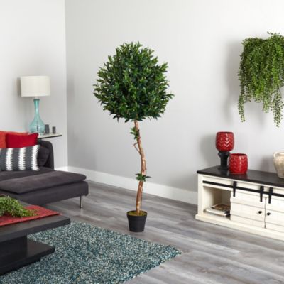 5.5-Foot Olive Topiary Artificial Tree UV Resistant (Indoor/Outdoor)