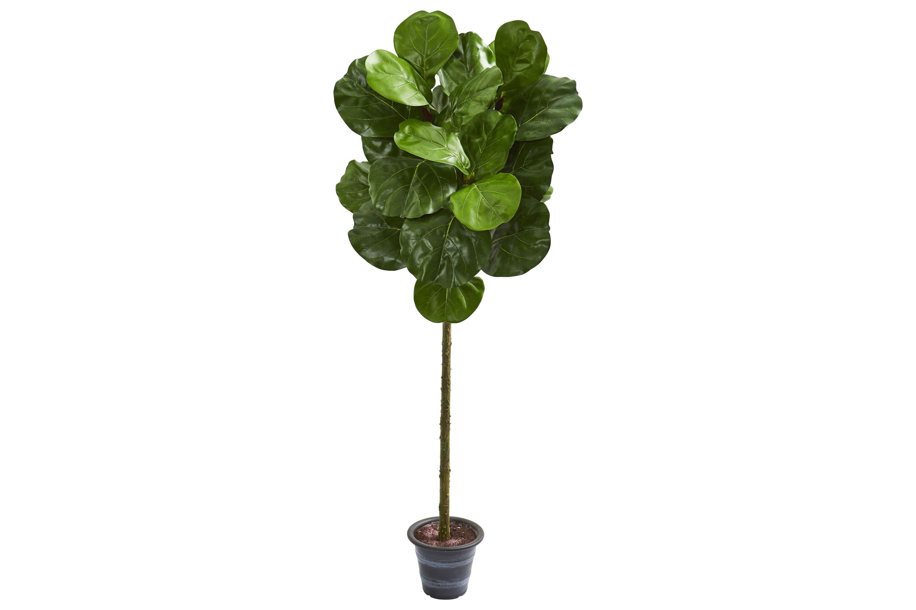 4-Foot Fiddle Leaf Artificial Tree with Decorative Planter