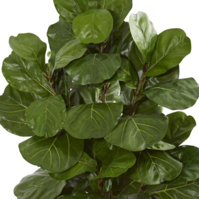 6.5-Foot Fiddle Leaf Artificial Tree with Decorative Planter