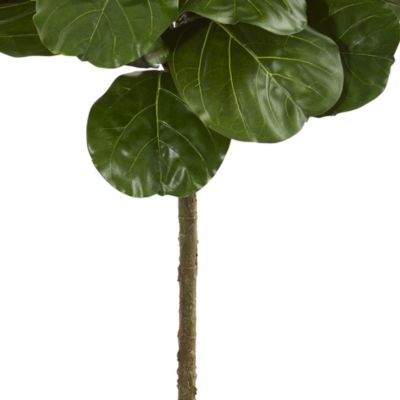 6.5-Foot Fiddle Leaf Artificial Tree with Decorative Planter