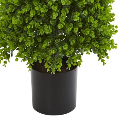 4-Foot Eucalyptus Topiary Artificial Tree (Indoor/Outdoor)