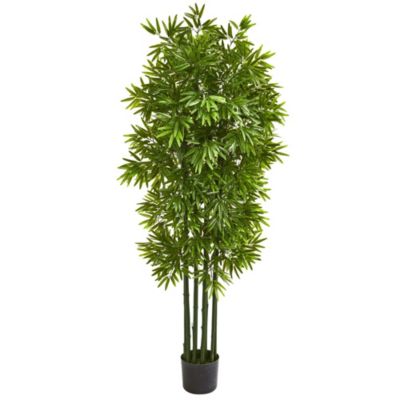 64-Inch Bamboo Artificial Tree with Green Trunks UV Resistant (Indoor/Outdoor)