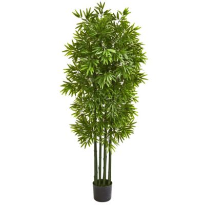 Nearly Natural 64-Inch Bamboo Artificial Tree with Green Trunks UV Resistant (Indoor/Outdoor)