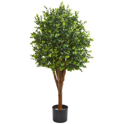 Nearly Natural 4-Foot Eucalyptus Artificial Tree UV Resistant (Indoor/Outdoor)
