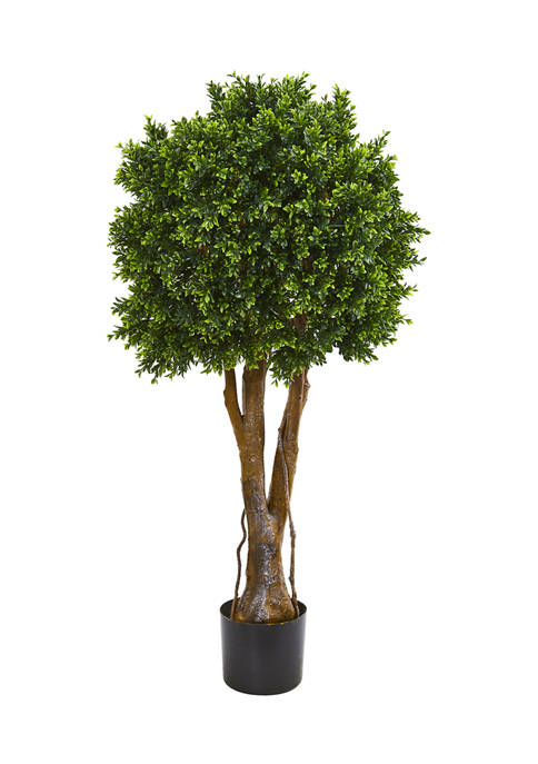 Nearly Natural Boxwood Topiary Tree Indoor/Outdoor