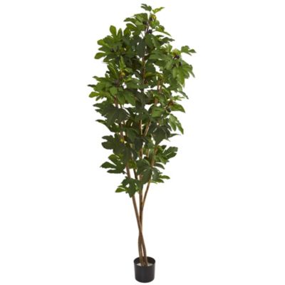 Nearly Natural 81-Inch Fig Artificial Tree, Green
