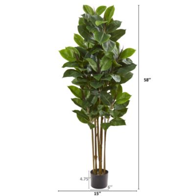 58-Inch Rubber Leaf Artificial Tree