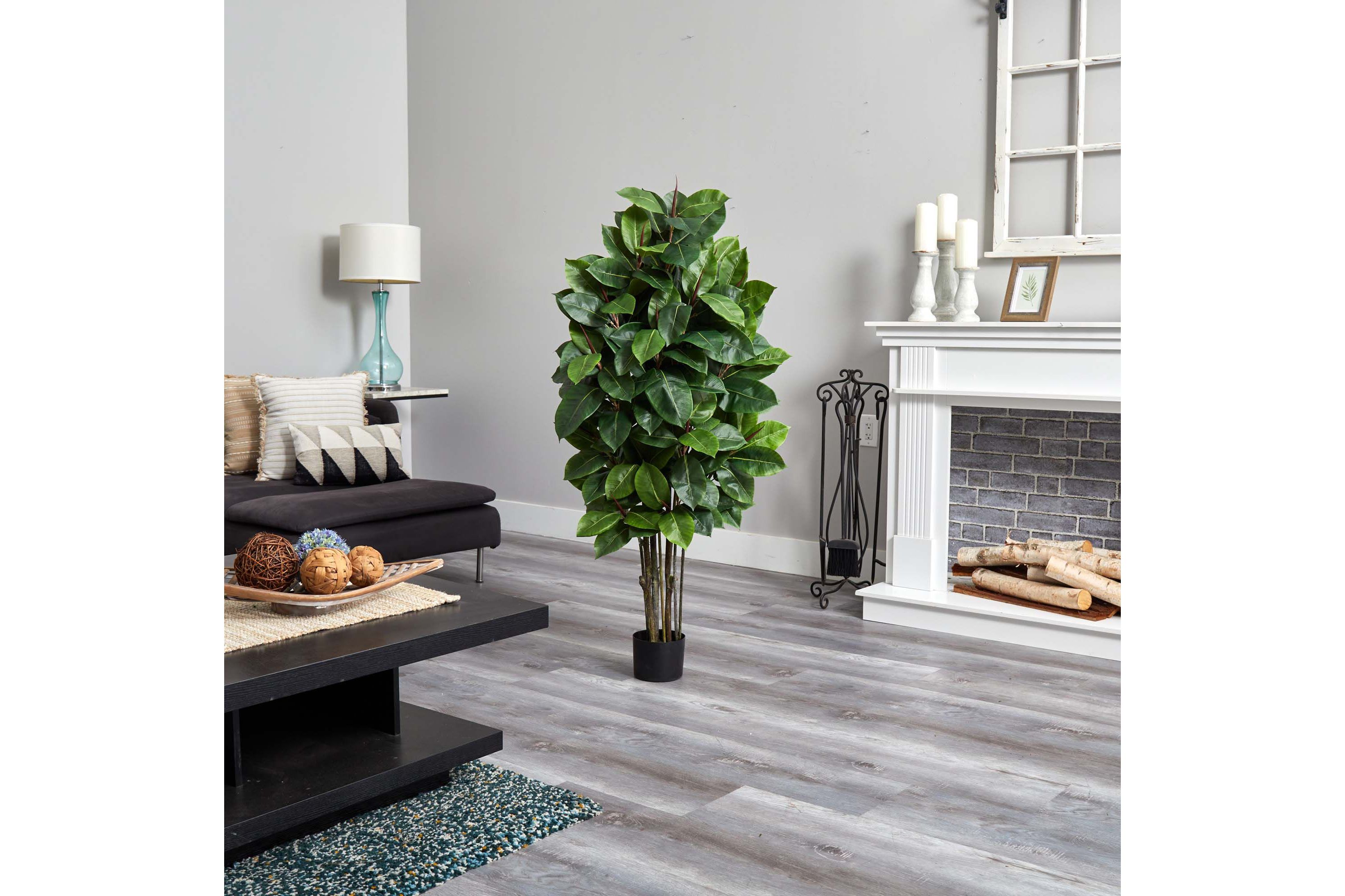 58-Inch Rubber Leaf Artificial Tree