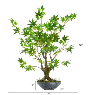 30-Inch Maple Bonsai Artificial Tree in Planter