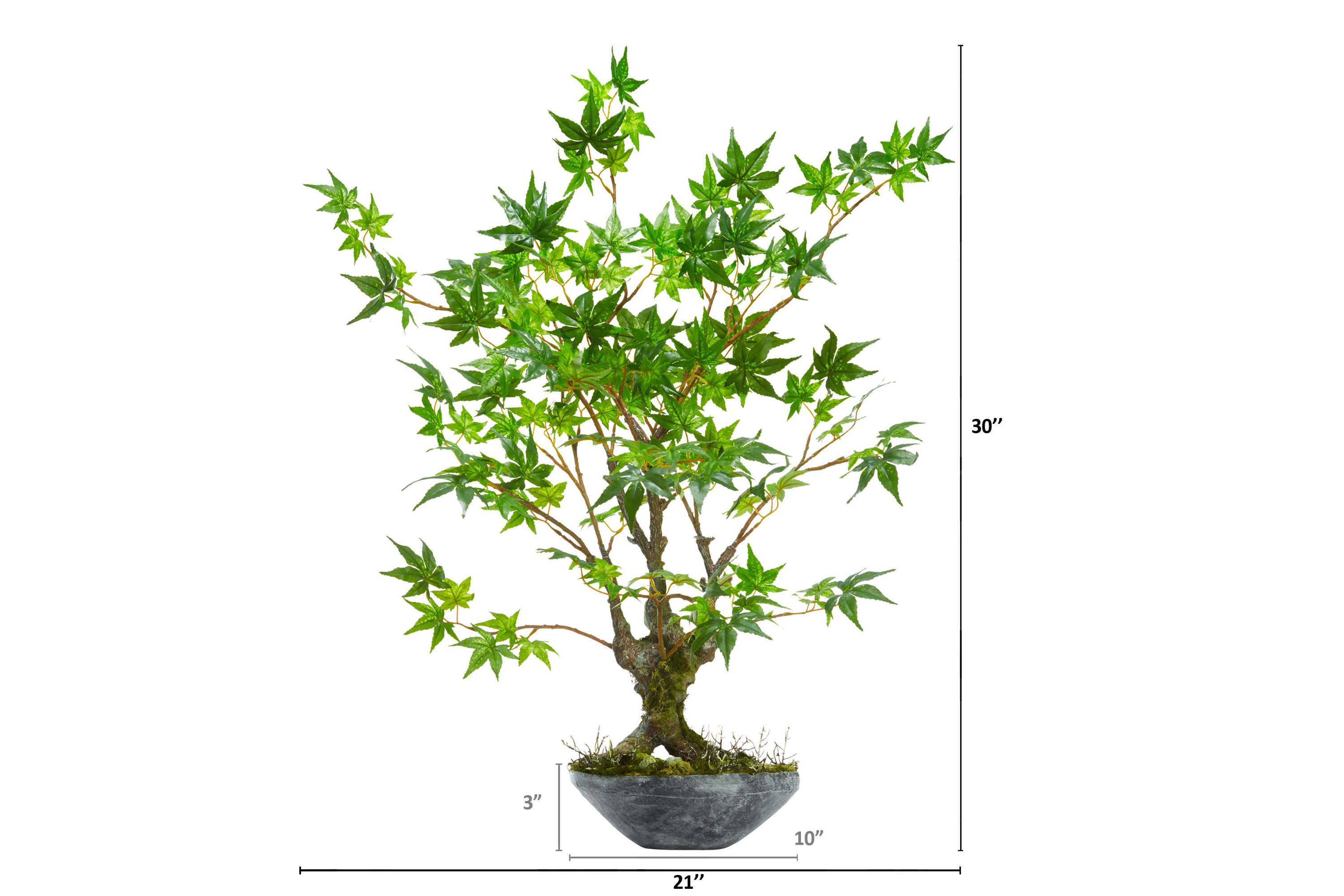 30-Inch Maple Bonsai Artificial Tree in Planter