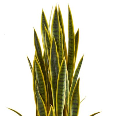 3.5-Foot Sansevieria Artificial Plant in Slate Planter