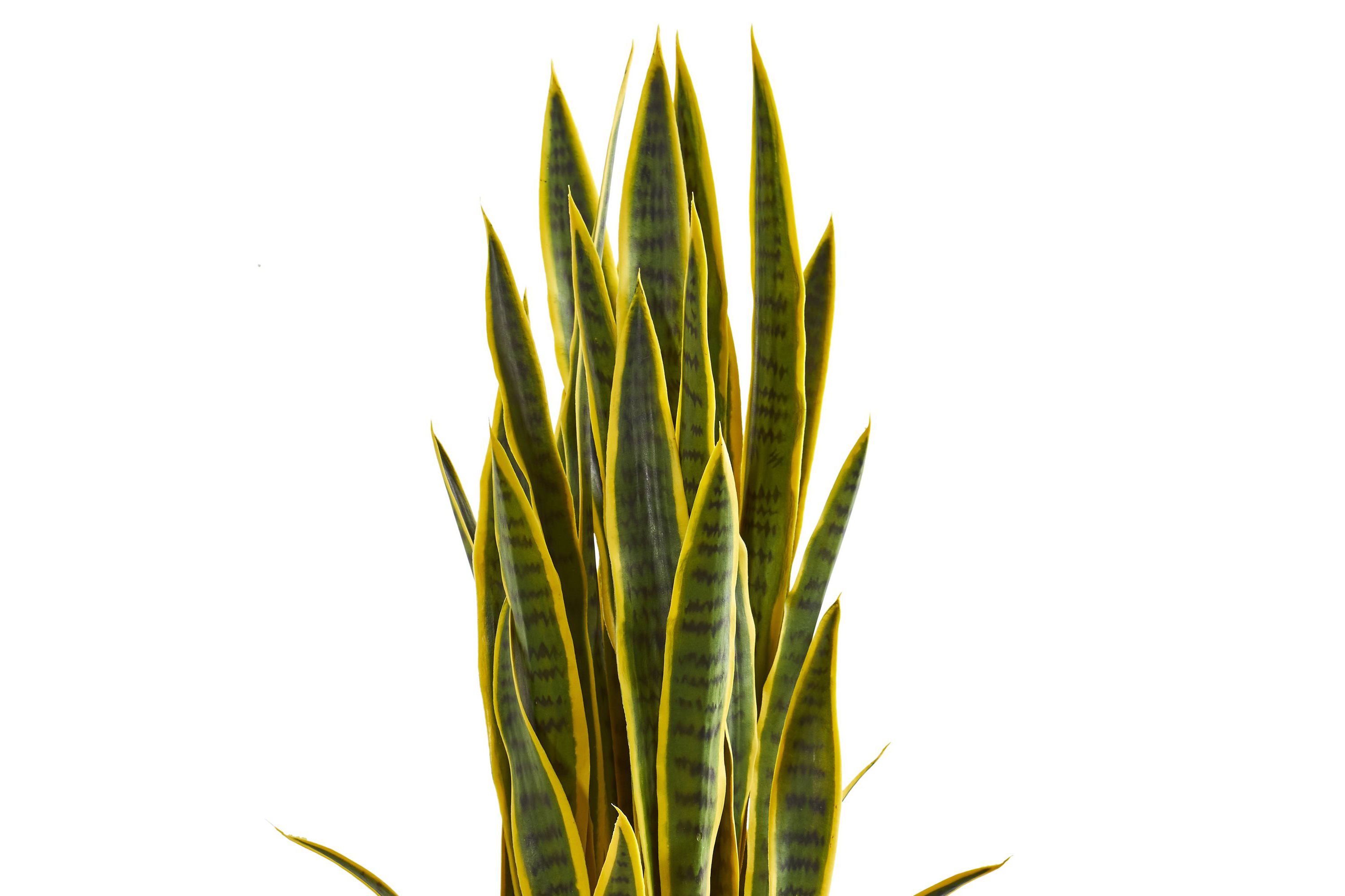 3.5-Foot Sansevieria Artificial Plant in Slate Planter