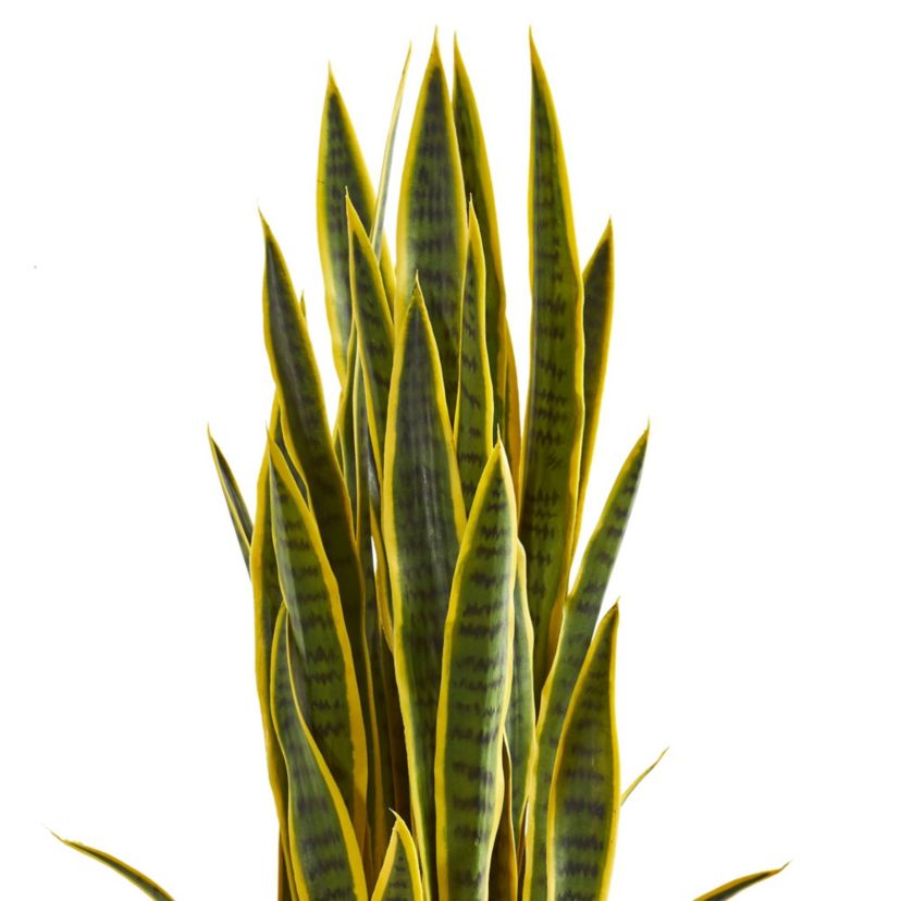 3.5-Foot Sansevieria Artificial Plant in Slate Planter