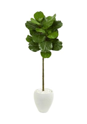 Nearly Natural Fiddle Leaf Tree in Planter, Green