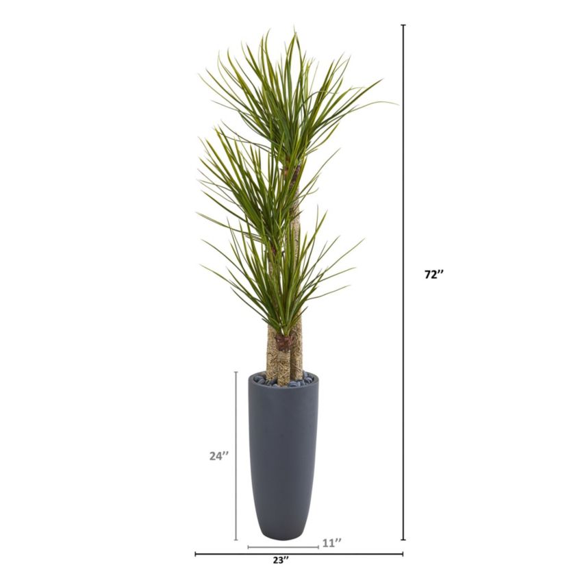 6-Foot Yucca Artificial Tree in Bullet Planter