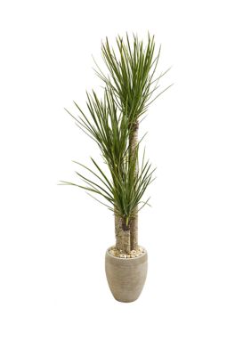 64 Inch Yucca Artificial Tree in Sand Colored Planter