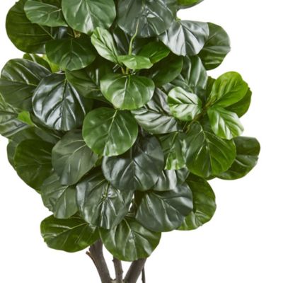 67-Inch Fiddle Leaf Fig Artificial Tree in Sand Stone Planter