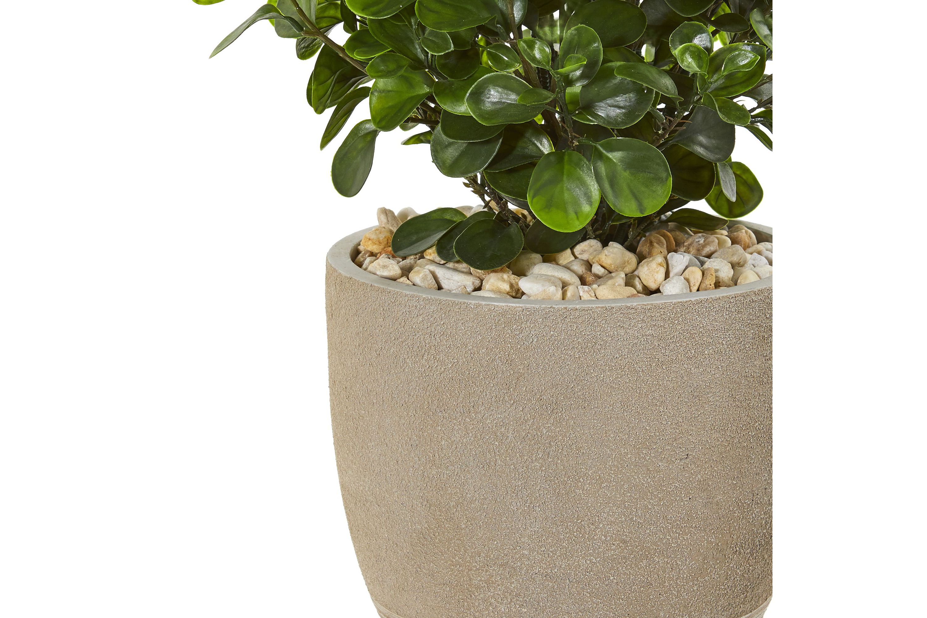 30-Inch Peperomia Artificial Plant in Sand Stone Planter UV Resistant (Indoor/Outdoor)