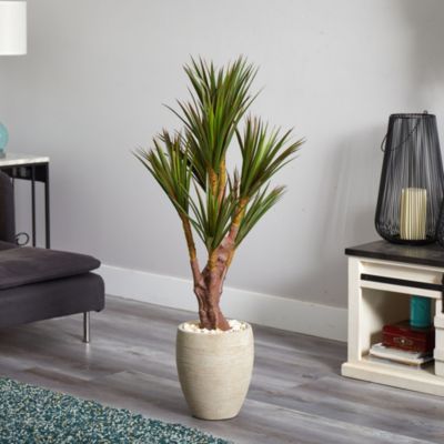 50-Inch Yucca Artificial Tree in Planter UV Resistant (Indoor/Outdoor)