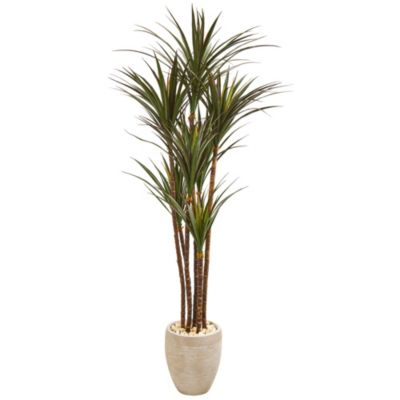 Nearly Natural 68-Inch Giant Yucca Artificial Tree in Planter UV Resistant (Indoor/Outdoor), Green