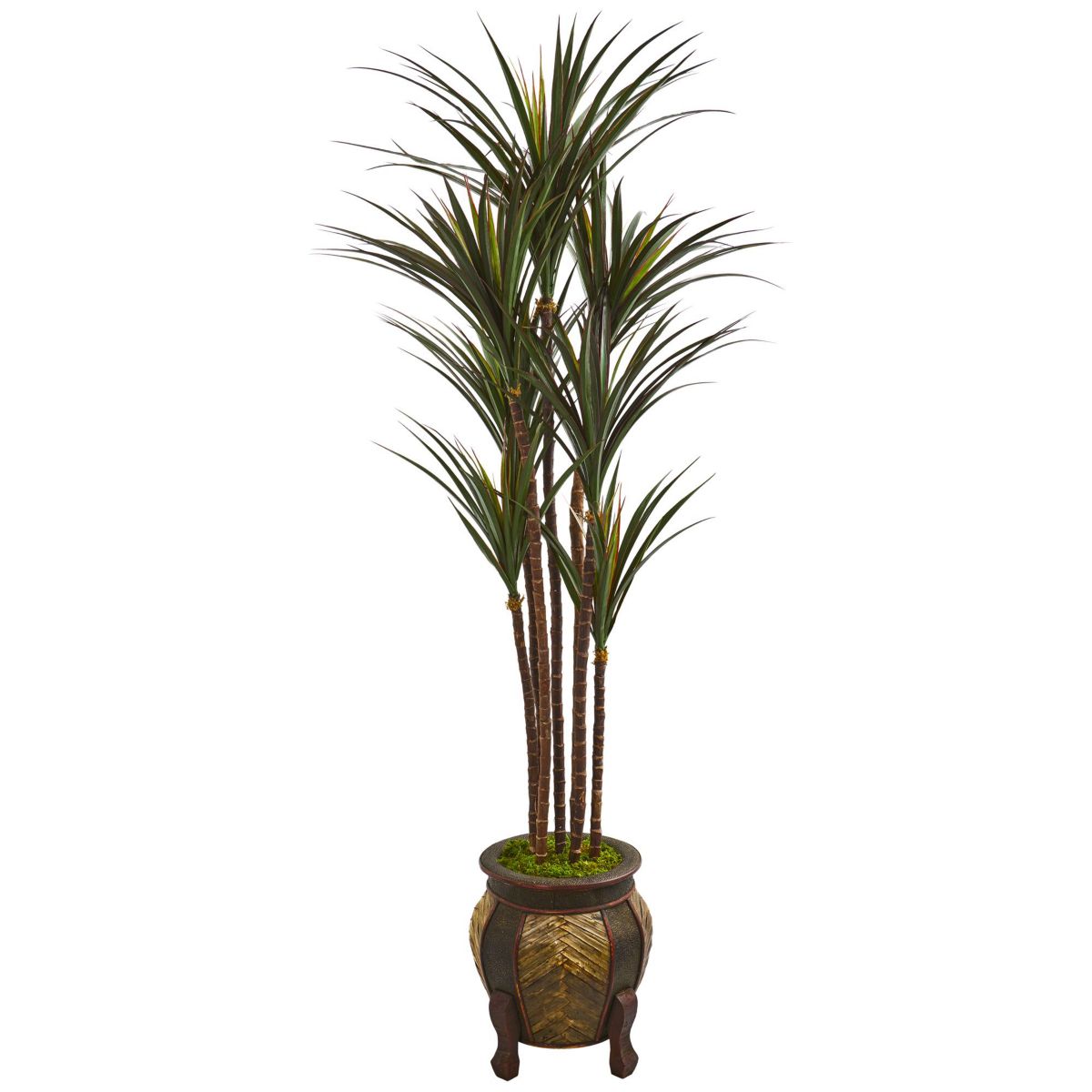 62-Inch Giant Yucca Artificial Tree in Decorative Planter UV Resistant