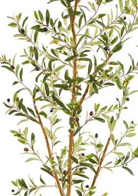 7.5-Foot Olive Artificial Tree in Decorative Planter