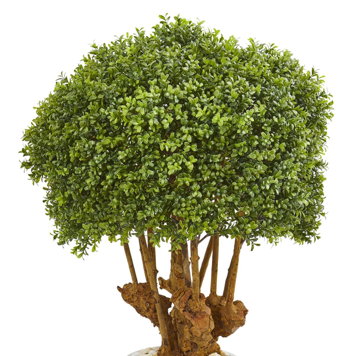 41-Inch Boxwood Artificial Topiary Tree in Sandstone Planter (Indoor/Outdoor)
