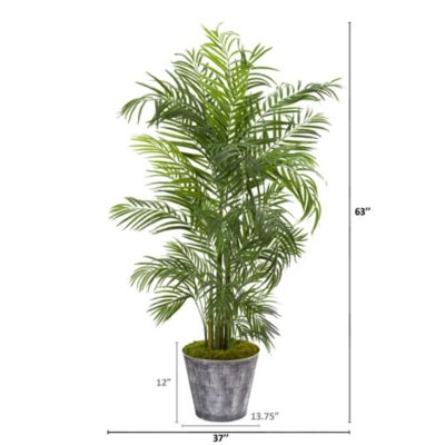 63-Inch Areca Palm Artificial Tree in Decorative Planter UV Resistant (Indoor/Outdoor)