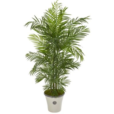 Nearly Natural 6-Foot Areca Palm Artificial Tree in Planter UV Resistant (Indoor/Outdoor)