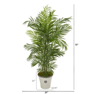 6-Foot Areca Palm Artificial Tree in Planter UV Resistant (Indoor/Outdoor)