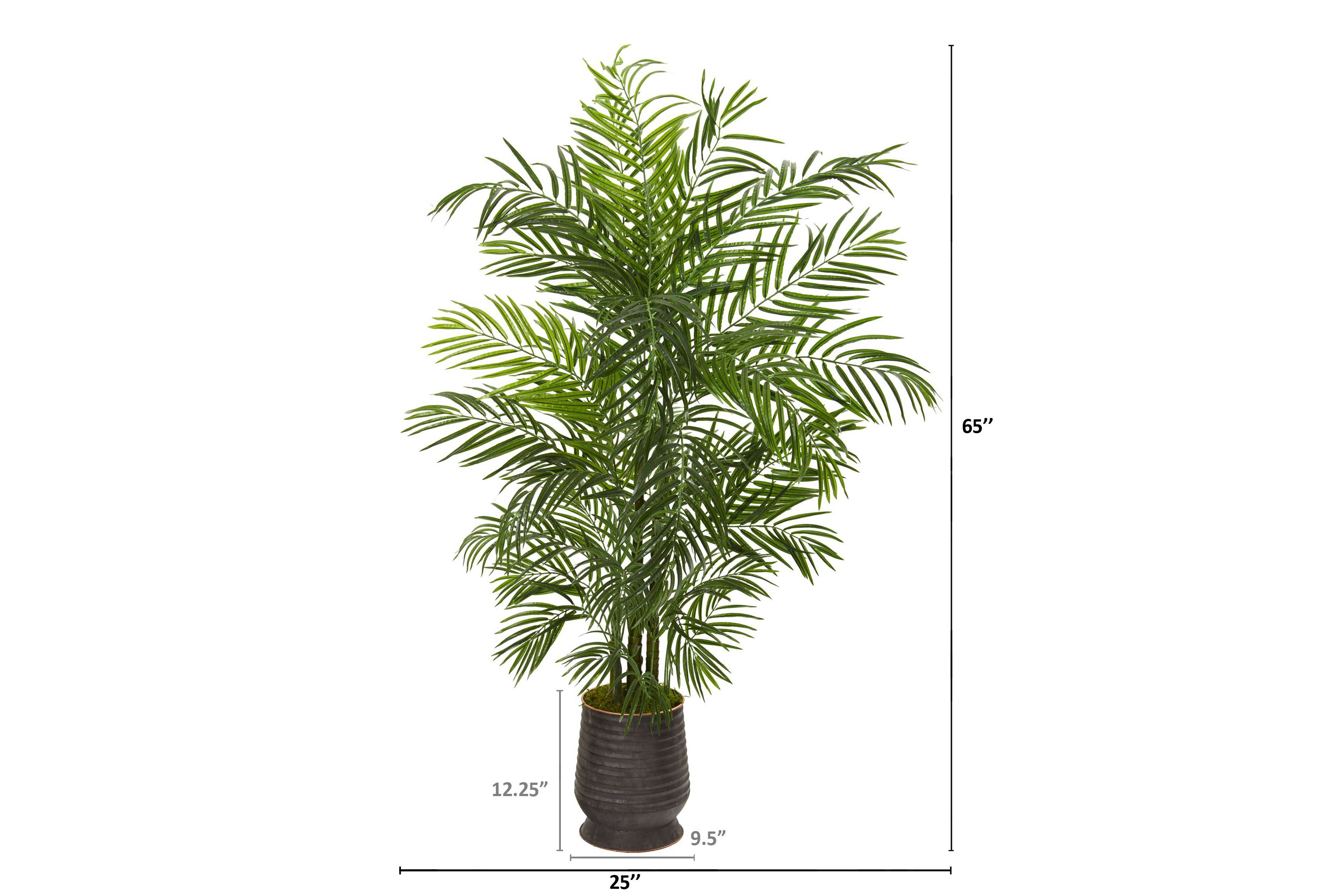 65-Inch Areca Artificial Palm Tree in Decorative Planter UV Resistant (Indoor/Outdoor)
